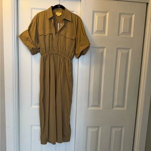 Anthropologie Brown Midi Dress
